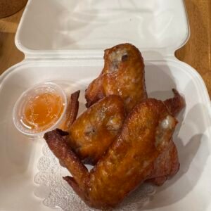 Fried Chicken Wings in Takeout Container